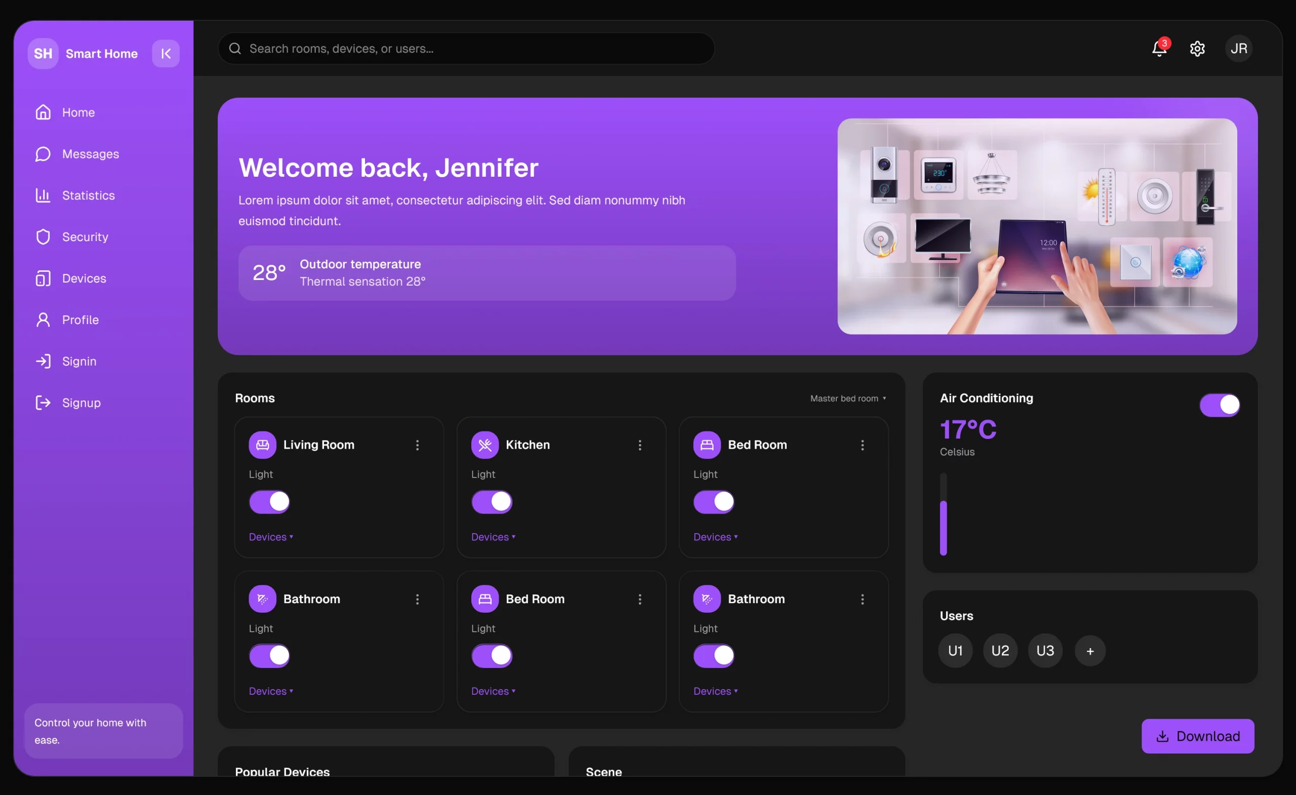 SmartHome – Free Tailwind CSS Admin Dashboard Template