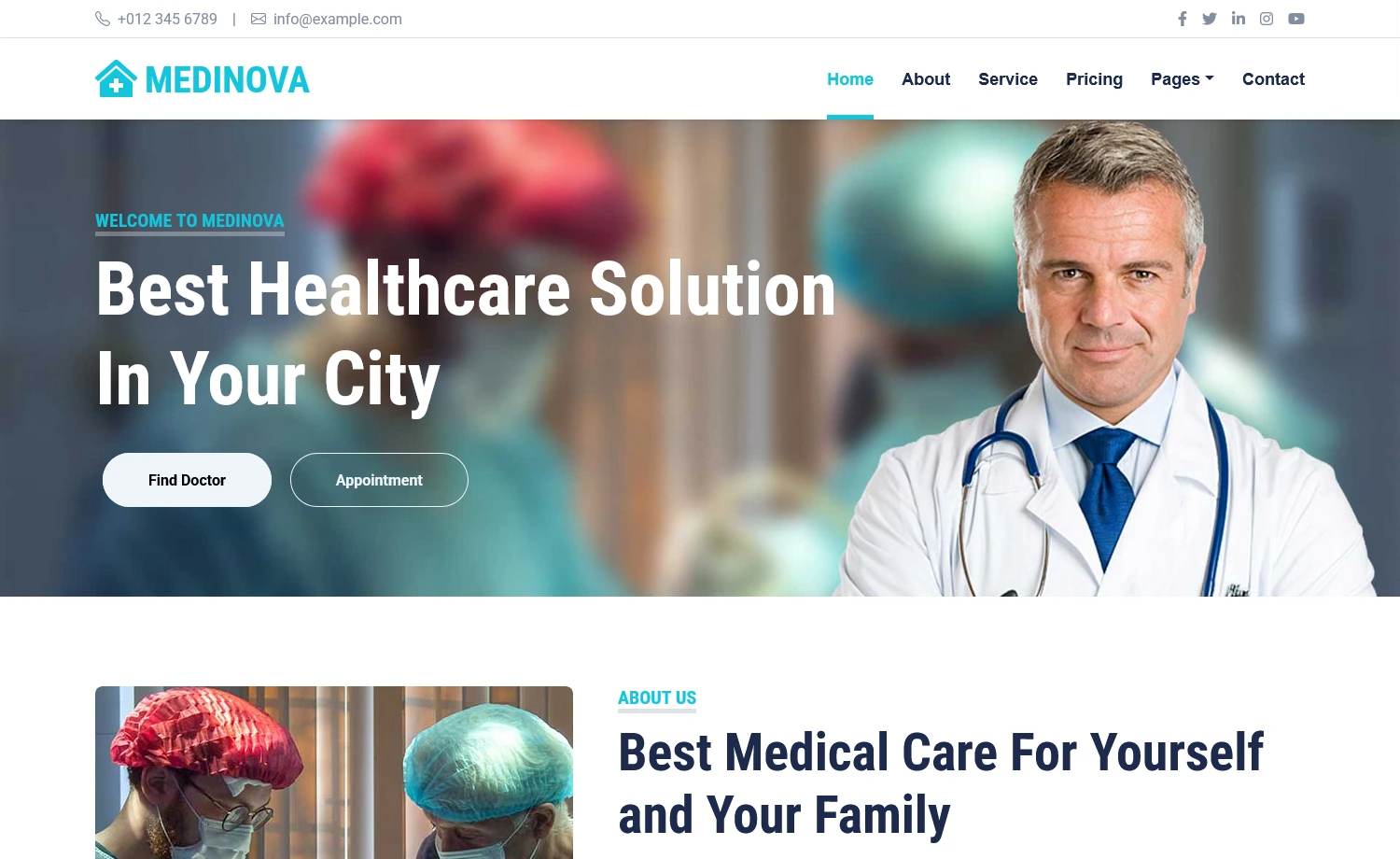 Medinova – Free Bootstrap 5 Medical Website Template