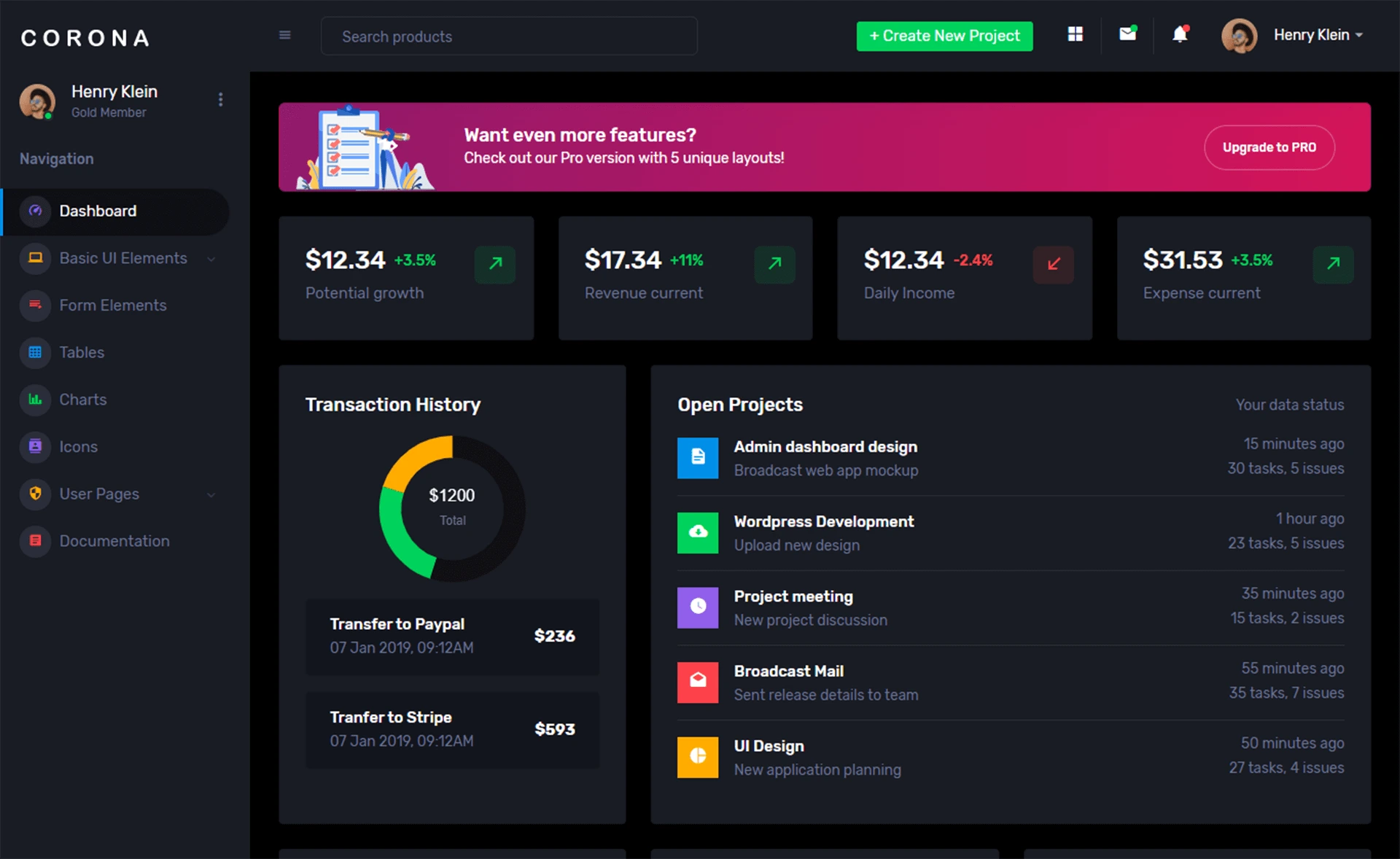 Corona – Free Responsive Bootstrap 5 Admin Dashboard Template