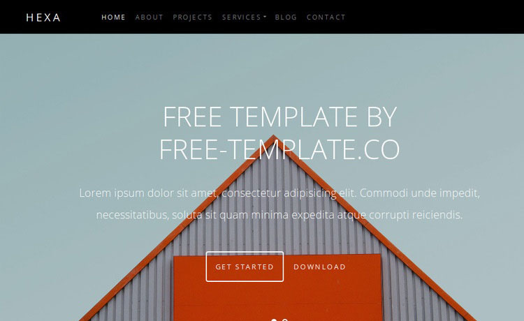 Hexa – A Free Bootstrap 4 HTML5  business agency website template
