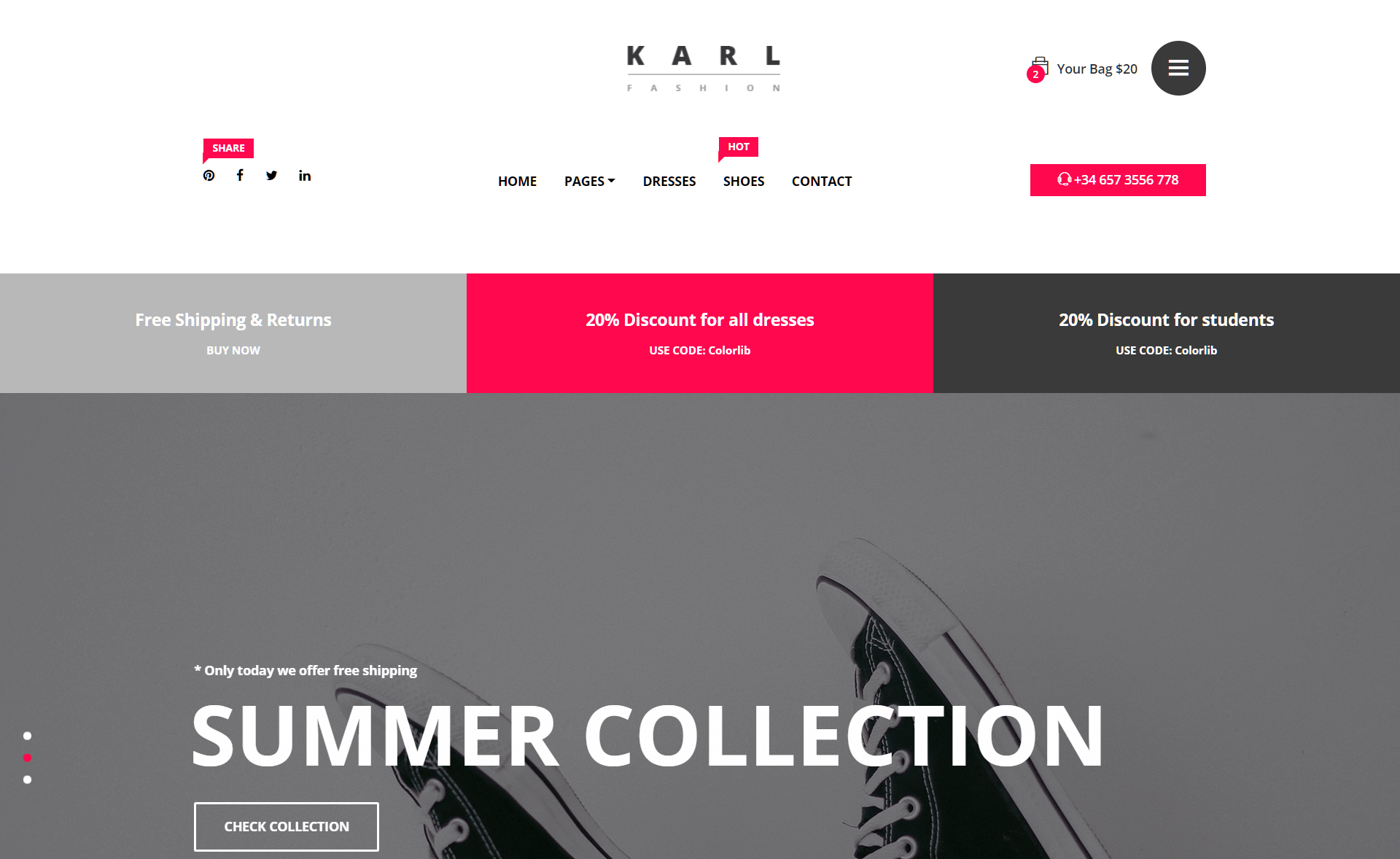 Karl – Free HTML5 Responsive eCommerce Template