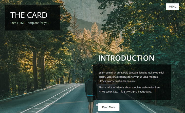 The Card – Free HTML5 and Bootstrap 4 Creative Portfolio Template