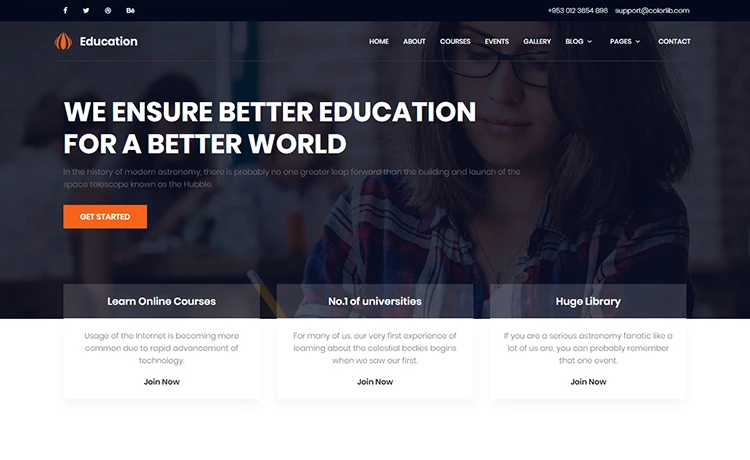 Education – Free HTML5 Responsive Education Template