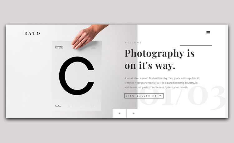 Bato – Free HTML5 Responsive Photography Template