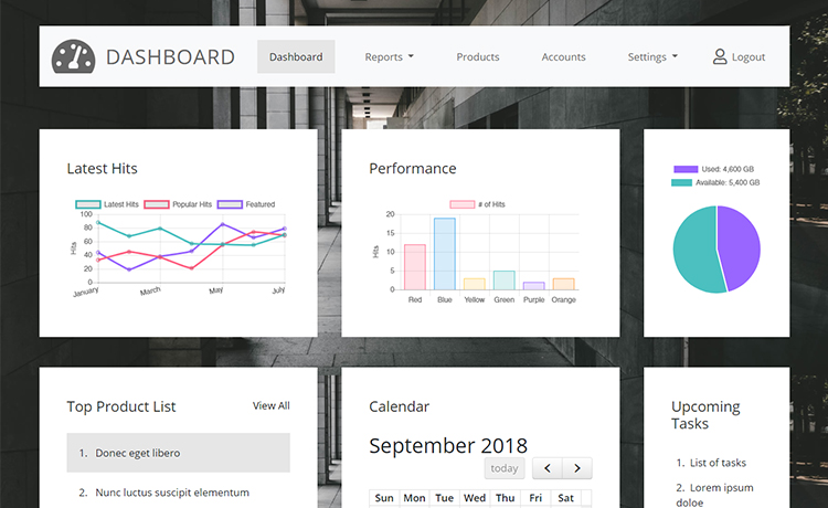 Dashboard – Free HTML5 Admin Dashboard Template With Bootstrap 4