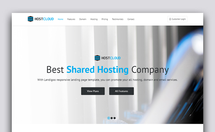 HostCloud – Free Responsive Hosting Website Template