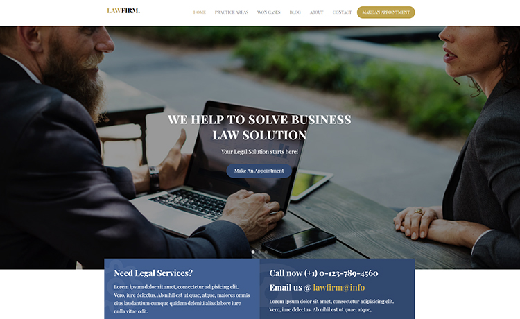 Lawfirm – Bootstrap, Multi-page Free HTML5 Lawyer Website Template