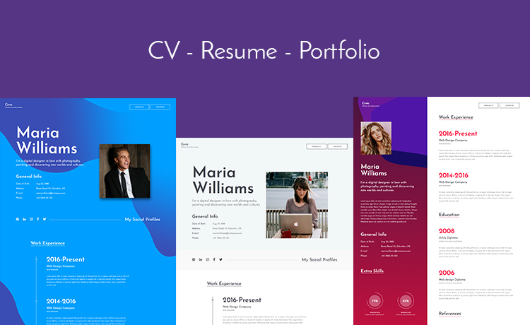 Civic – Free Bootstrap Resume Template for CV and Portfolio