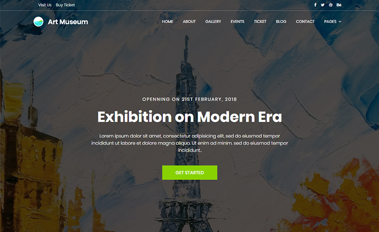 Art Museum – Free HTML5 Museum Website Template