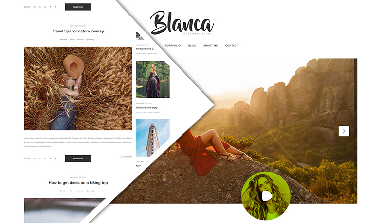 Blanca – Free HTML5 Personal Website Template for Blogging