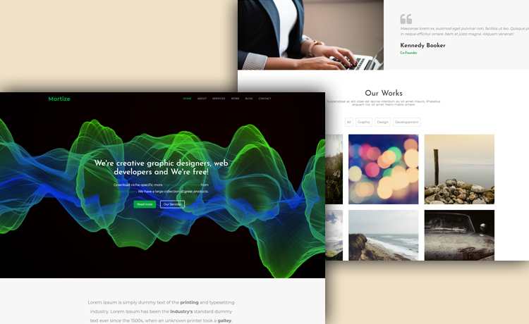 Mortiz – Feature-rich and Mobile-friendly Free Bootstrap Agency Template