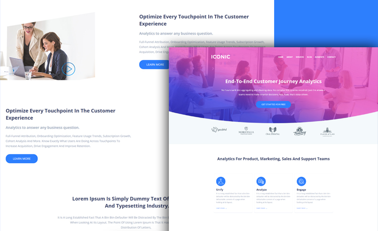 Iconic – Simple and Lightweight Free HTML5 Corporate Template
