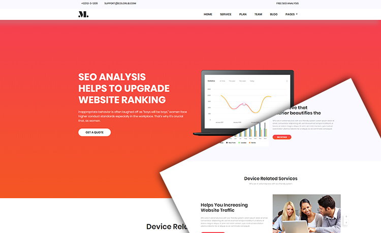 SEO – HTML5 Free Agency Bootstrap Website Template