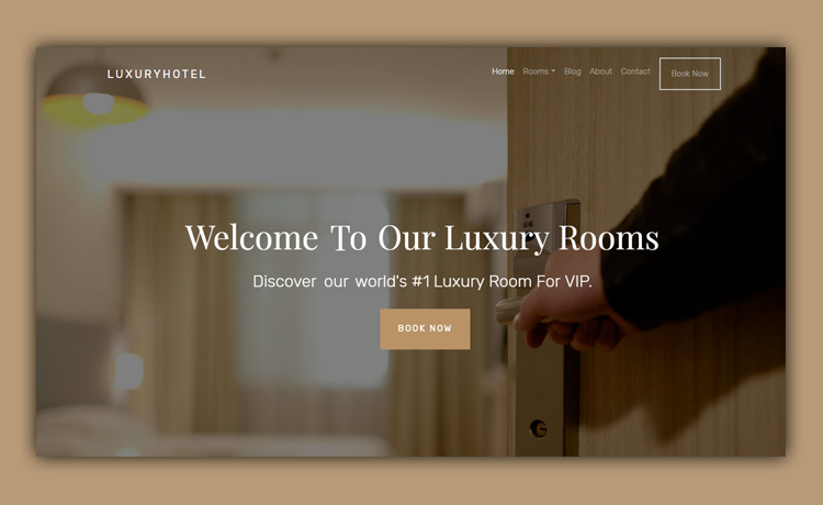 Luxury Hotel – Free HTML5 Hotel Website Template for Painless Customization