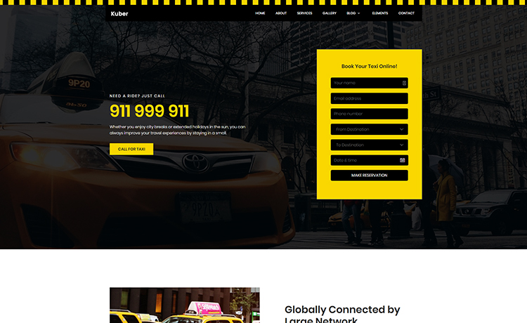 Taxi – Free HTML5 Transportation Business Template