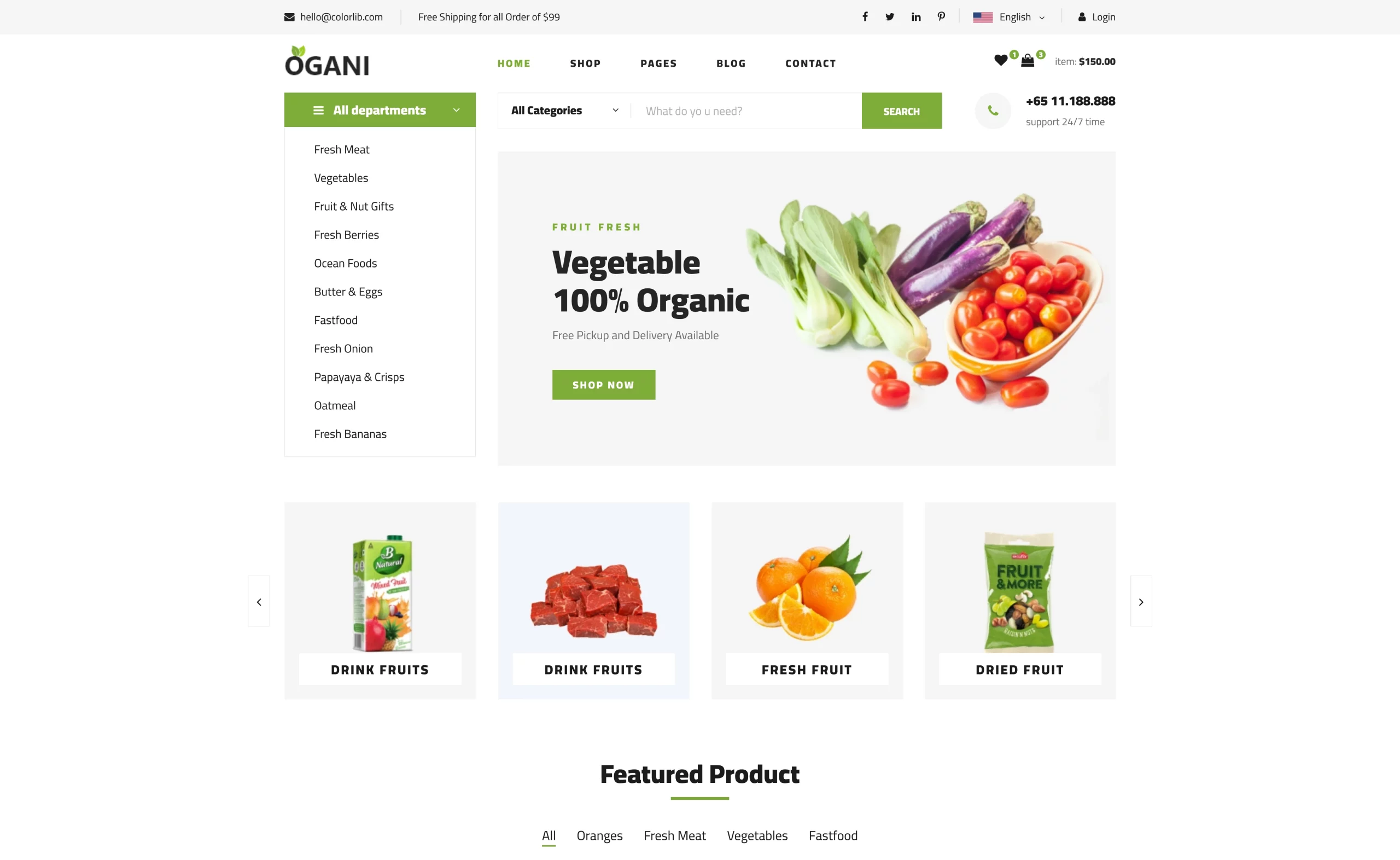 Ogani – Free Bootstrap 4 HTML5 Responsive Ecommerce Website Template