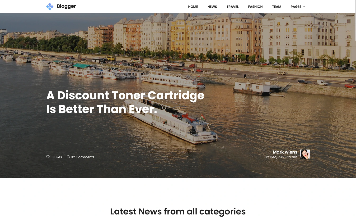 Blogger – Free HTML5 Blog Template for Professional Blog Sites