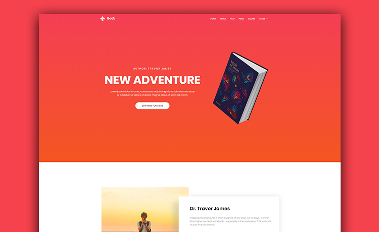 Book – Stunning and Responsive Free Book Landing Website Template