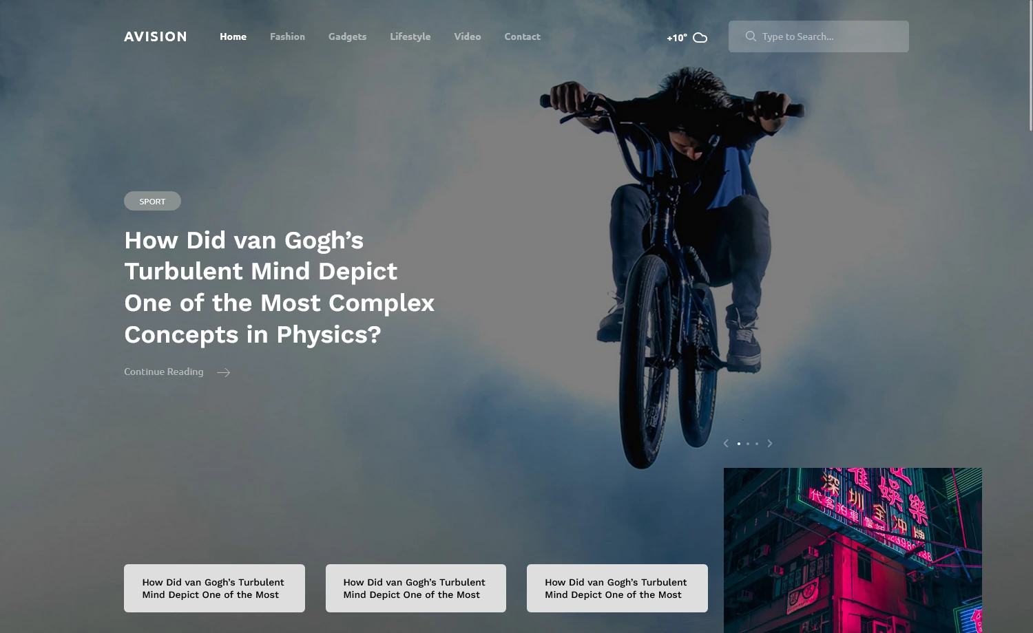 Avision – HTML5 Free Bootstrap Blog Template for Outstanding Websites
