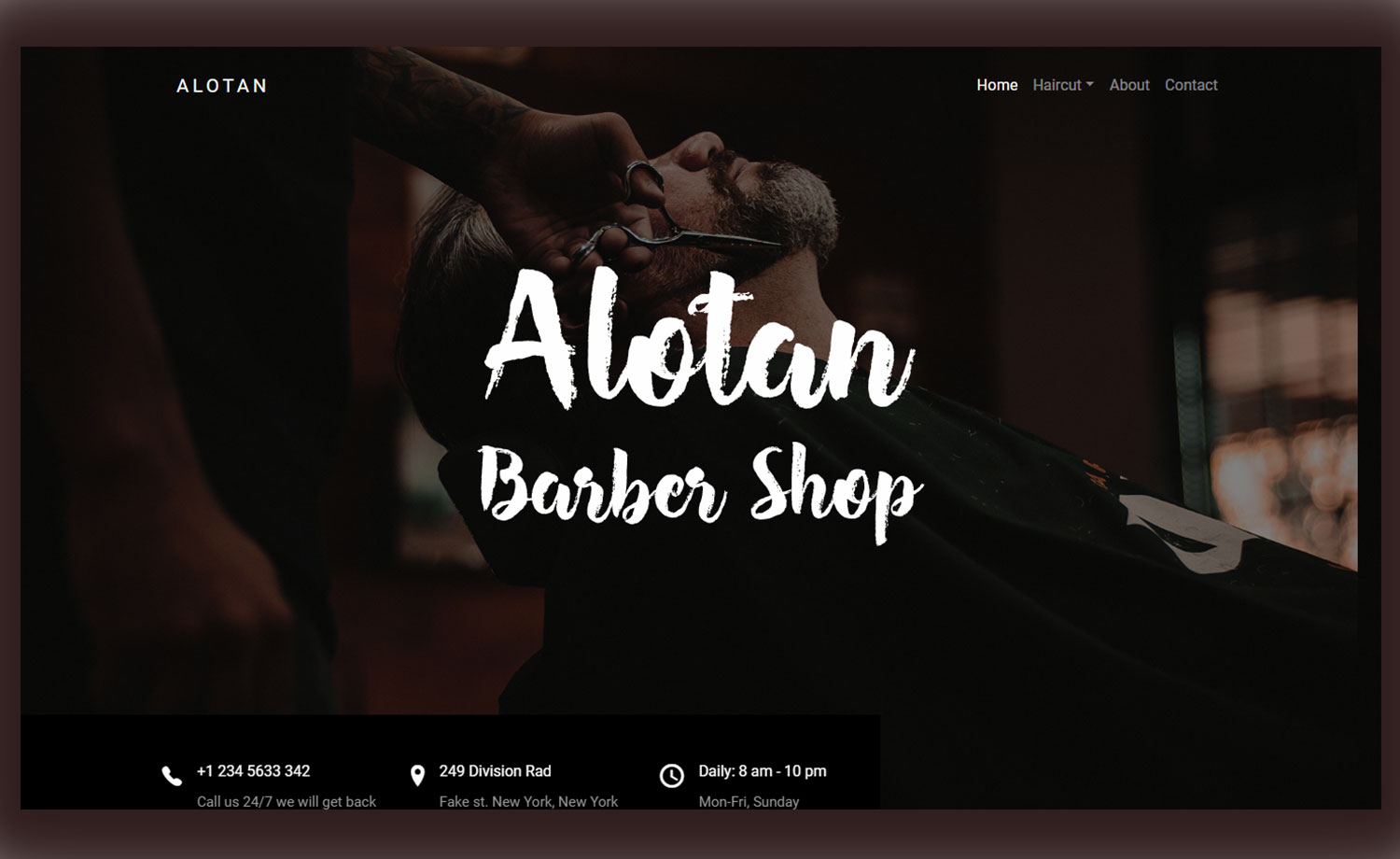 Alotan – Bootstrap 4 Free HTML5 Barbershop Template