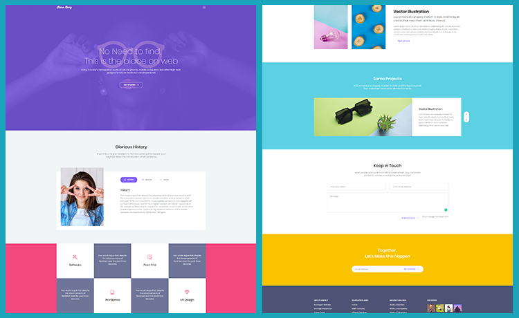 Ilene Berg – Colorful and Mobile-ready Free Personal Bootstrap Template