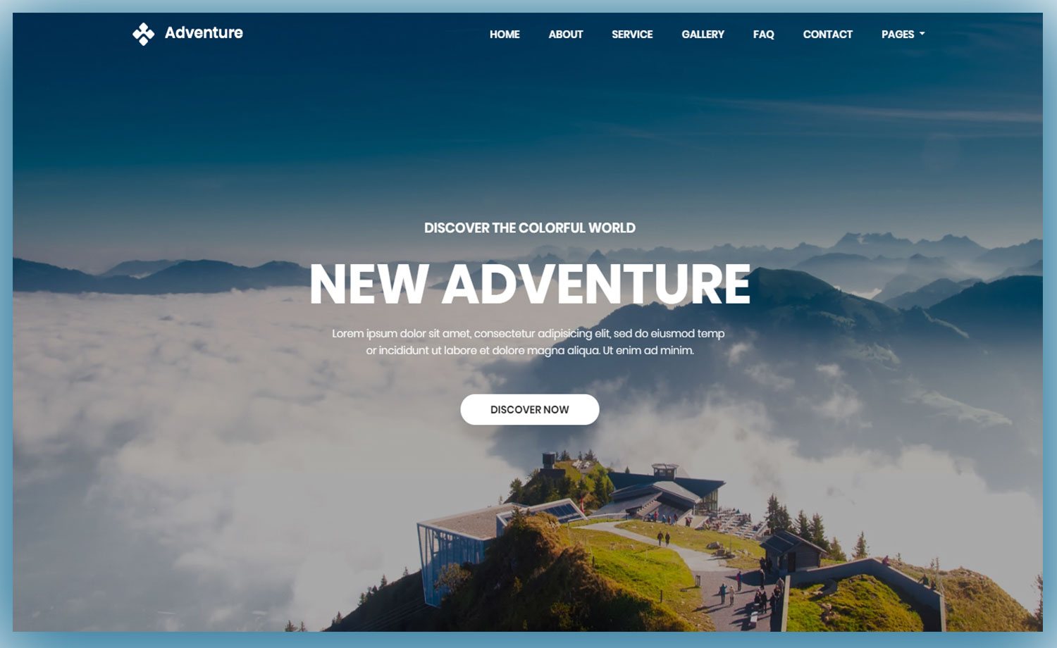 Adventure – Bootstrap 4  Free Travel and Tourism Website Template