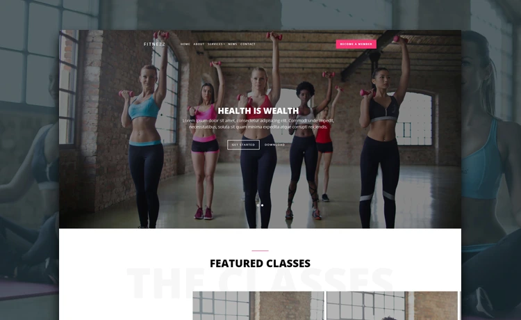 Fitnezz – Bootstrap 4 Free HTML5 Fitness Website Template