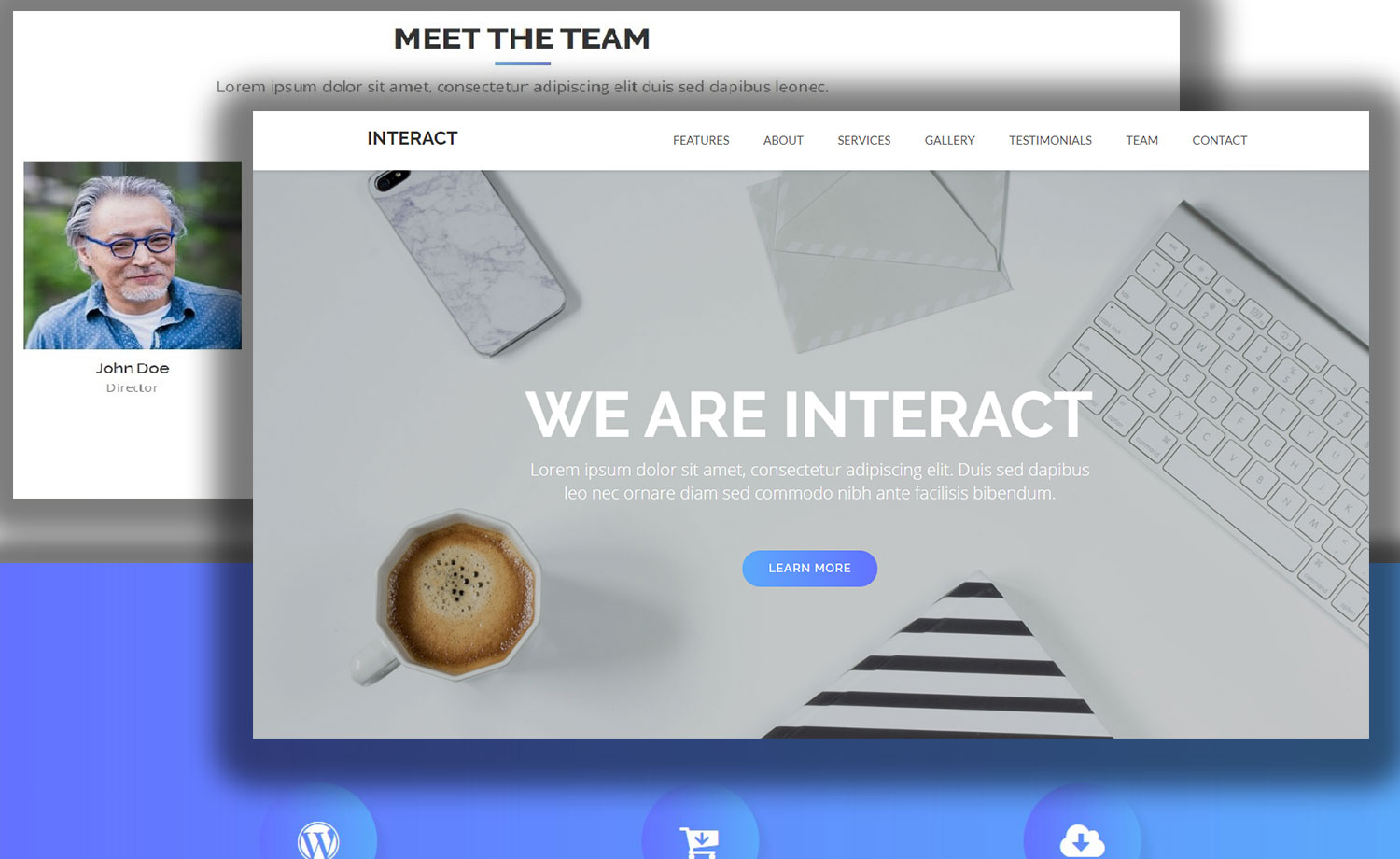Interact – Free Multipurpose Agency Template with Working Contact Form
