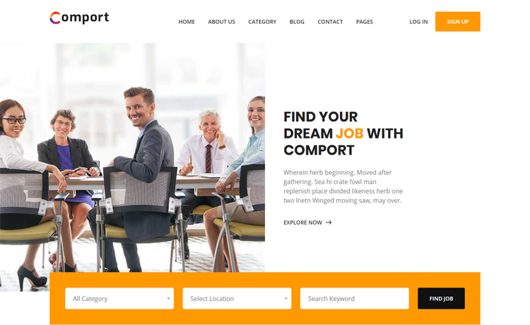 Comport – Free Bootstrap 4 HTML5 job board template