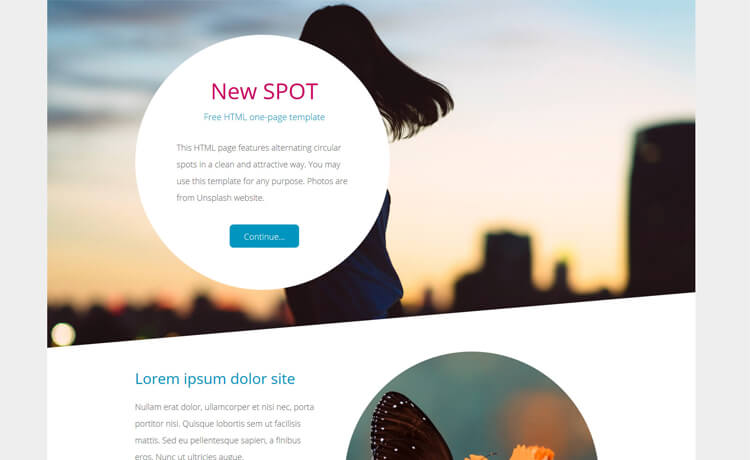 New Spot – free Bootstrap 4 HTML5 multi-purpose website template