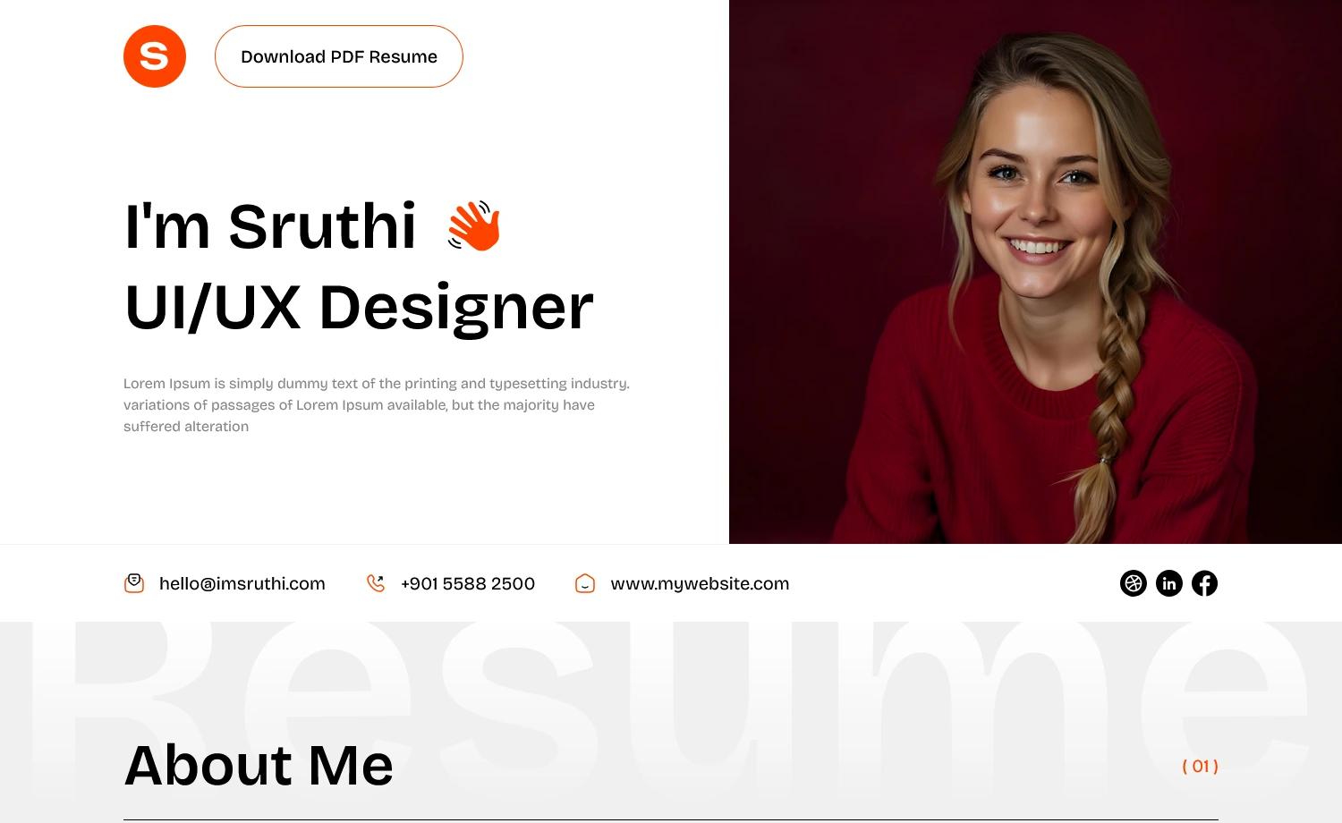 Resume – Free Tailwind CSS Next.js Personal Portfolio Template