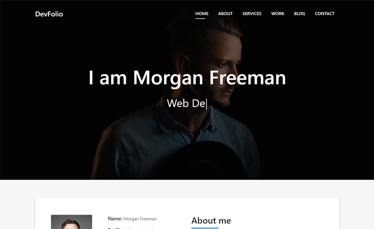 Devfolio – Free Bootstrap 5 HTML5 portfolio website template