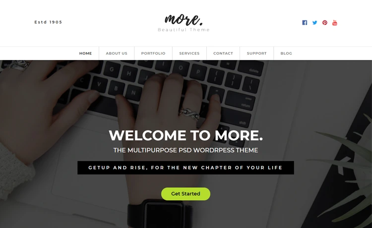 More – Free Bootstrap 4 HTML5 agency portfolio website template