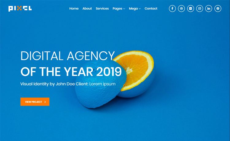 Pixel – Free HTML5 Bootstrap 4 agency website template