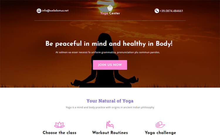 Yoga – Free Bootstrap 4 HTML5 yoga website template