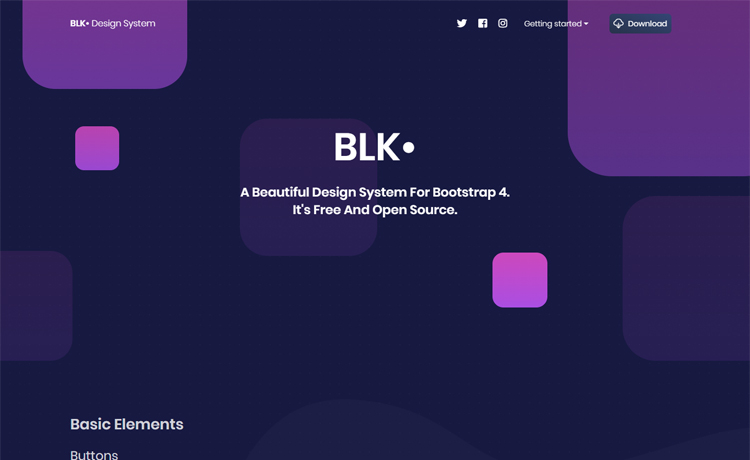 Blk – Free Bootstrap 4 design system
