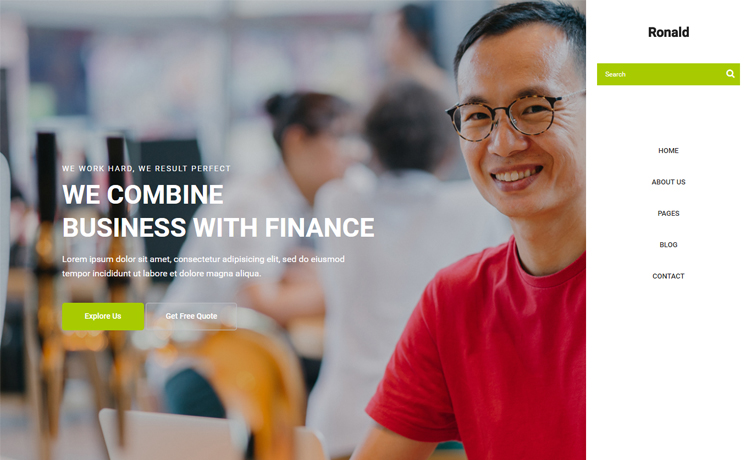 Ronald – Free Bootstrap 4 HTML5 digital agency website template