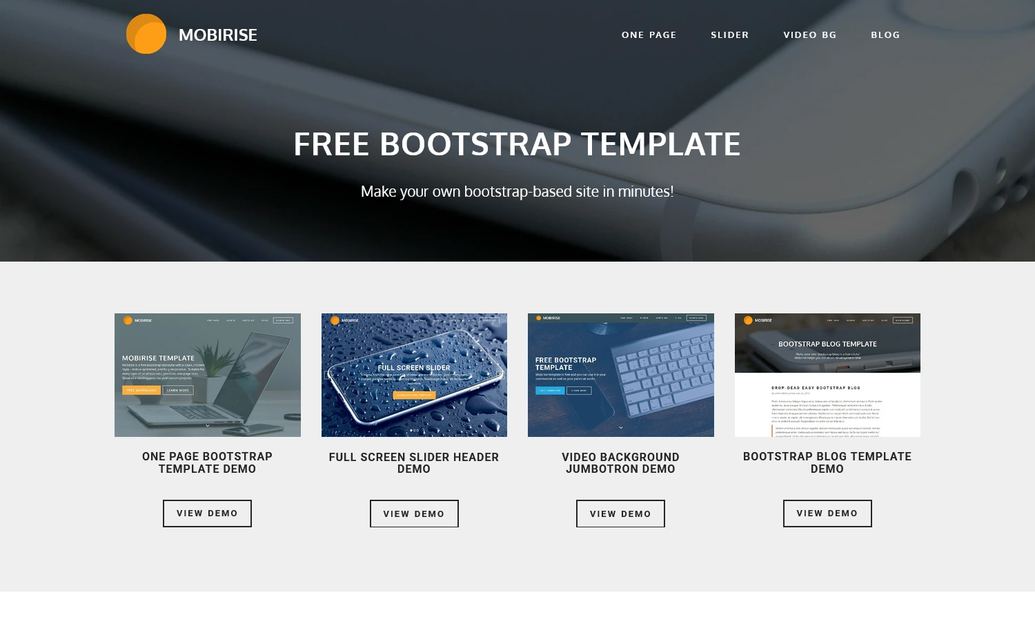 Mobirise – Free Bootstrap One Page Multipurpose Template