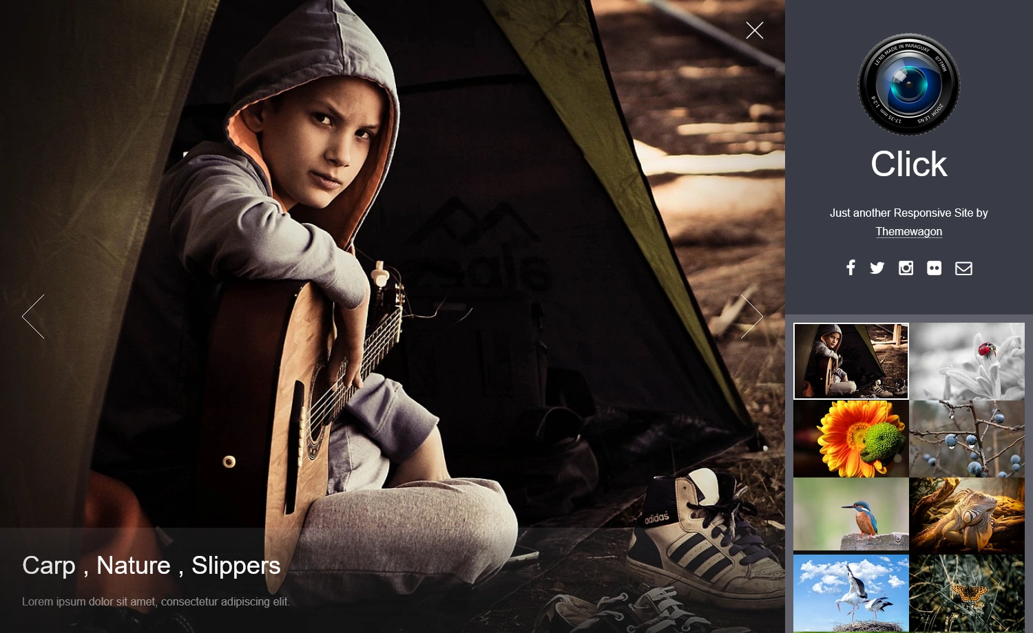 Click – Free Responsive HTML5 Photography Template