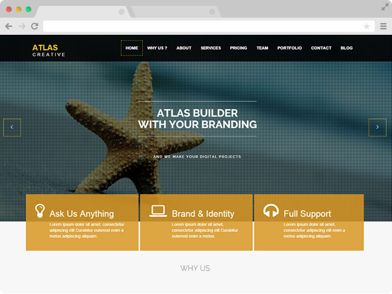 Atlas – Atlas Parallax HTML5 Business Free Responsive Bootstrap Template