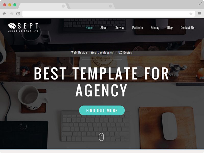 Sept – Free Responsive Corporate Agency HTML5 Template