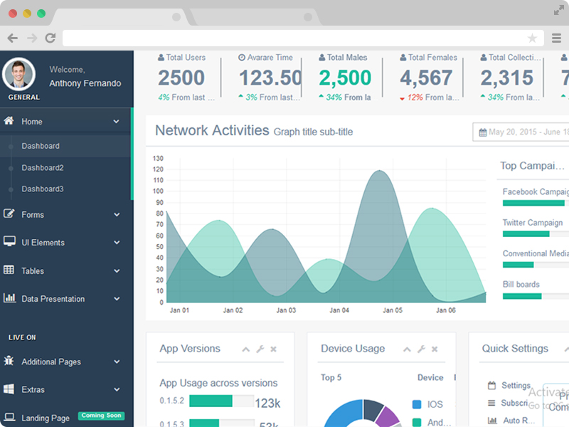 Gentella – Free Bootstrap 3 Admin Dashboard Template