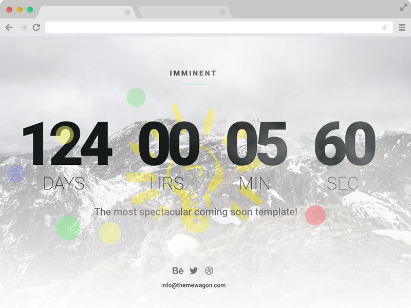 Imminent – A FREE 3D Parallax Responsive Coming Soon Template with HTML5