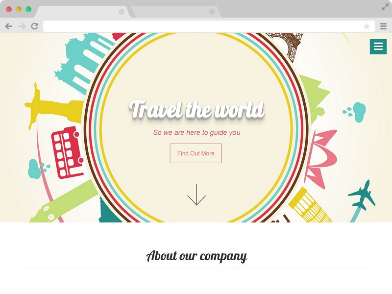 Travelers – A Free Bootstrap One Page Agency Website Template