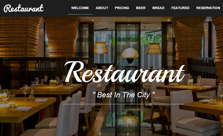 Restaurant – Bootstrap Food Restaurant Website Template Free Download in 2017