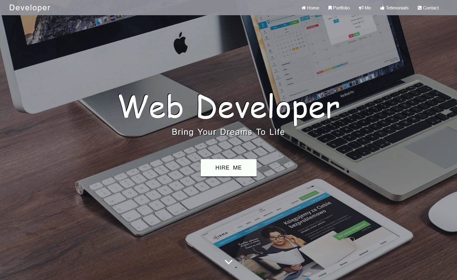 Developer – Responsive Personal Website Template