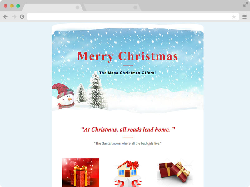 Christmas Email – A Responsive Christmas Email Template to increase your Christmas sells instantly!