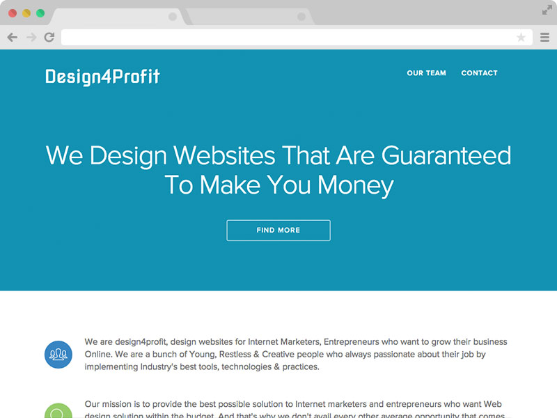 Design4Profit – An Elegant Responsive Business Template for large, medium and small company.