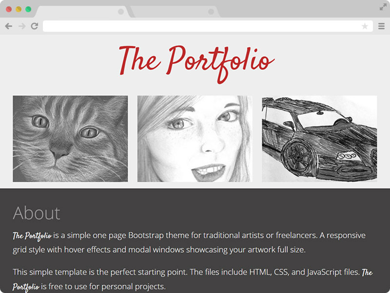 Portfolio – Free One Page Portfolio Bootstrap Responsive Template