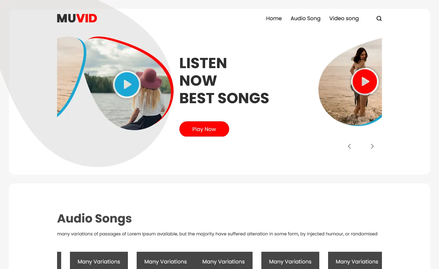 Muvid – Free One-Page Bootstrap Landing Page Template